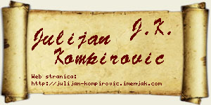 Julijan Kompirović vizit kartica